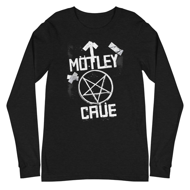 MerchMoment - Motley Crue - Black and White Logo Long Sleeve T-Shirt []