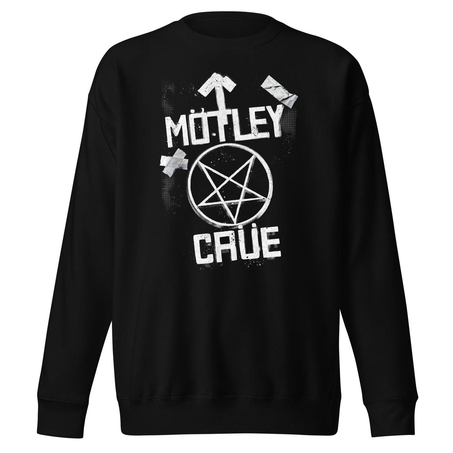 MERCHMOMENT Motley Crue - Black and White Logo Sweatshirt [Apparel]