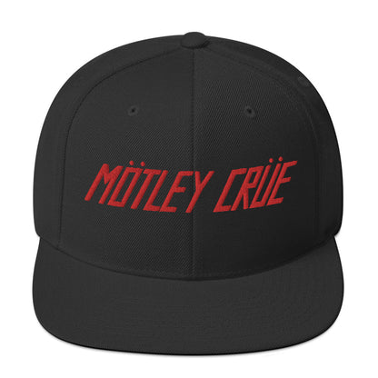MERCHMOMENT Motley Crue Classic Logo Red Embroidered Snap Back Hat [Apparel]