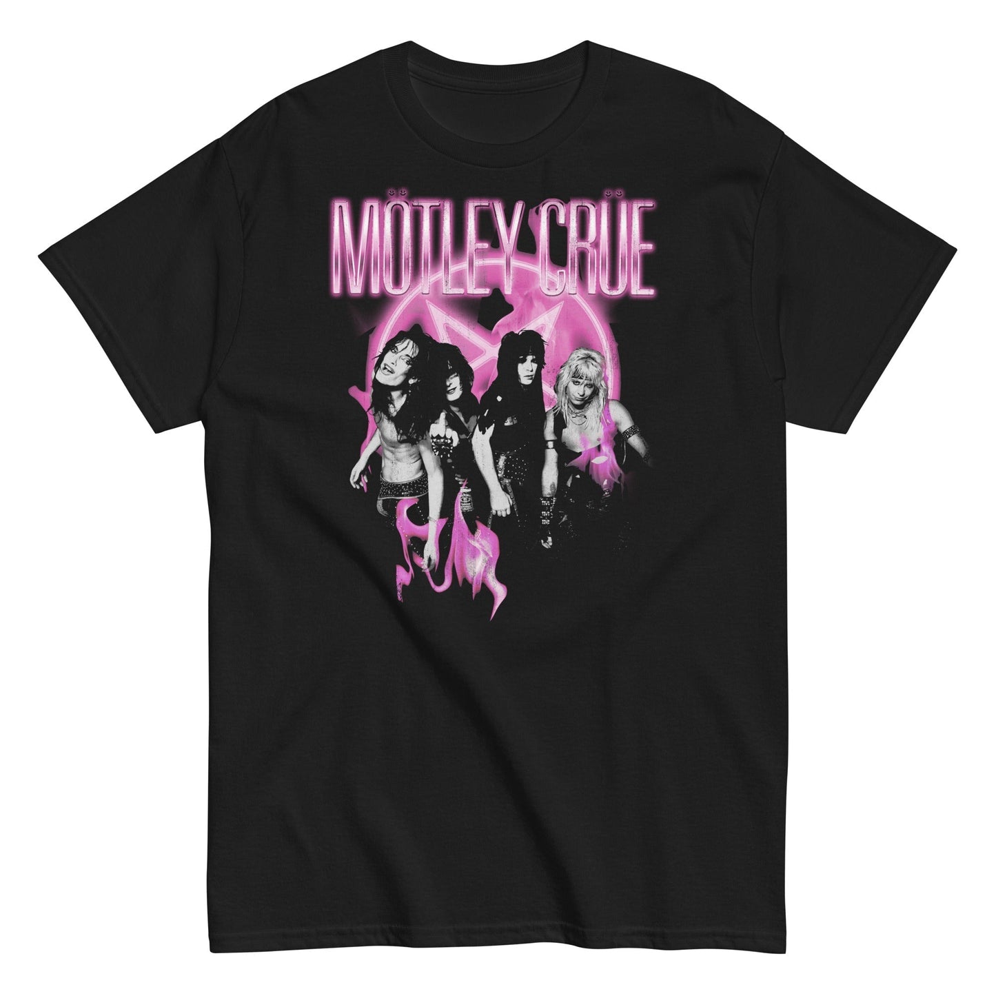 MERCHMOMENT Motley Crue - Neon Pink T-Shirt [Apparel]