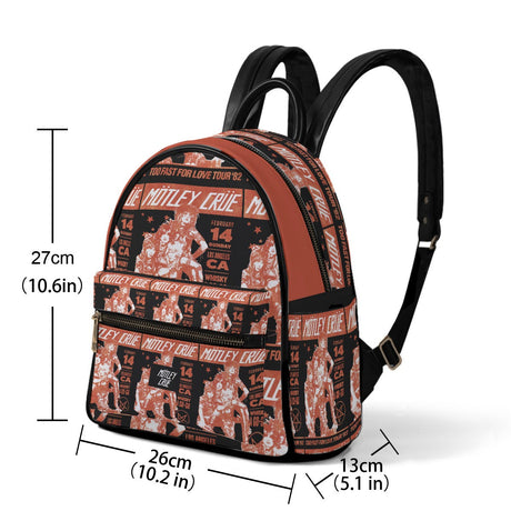 Motley Crue On Repeat Mini-Backpack - Vegan Leather []