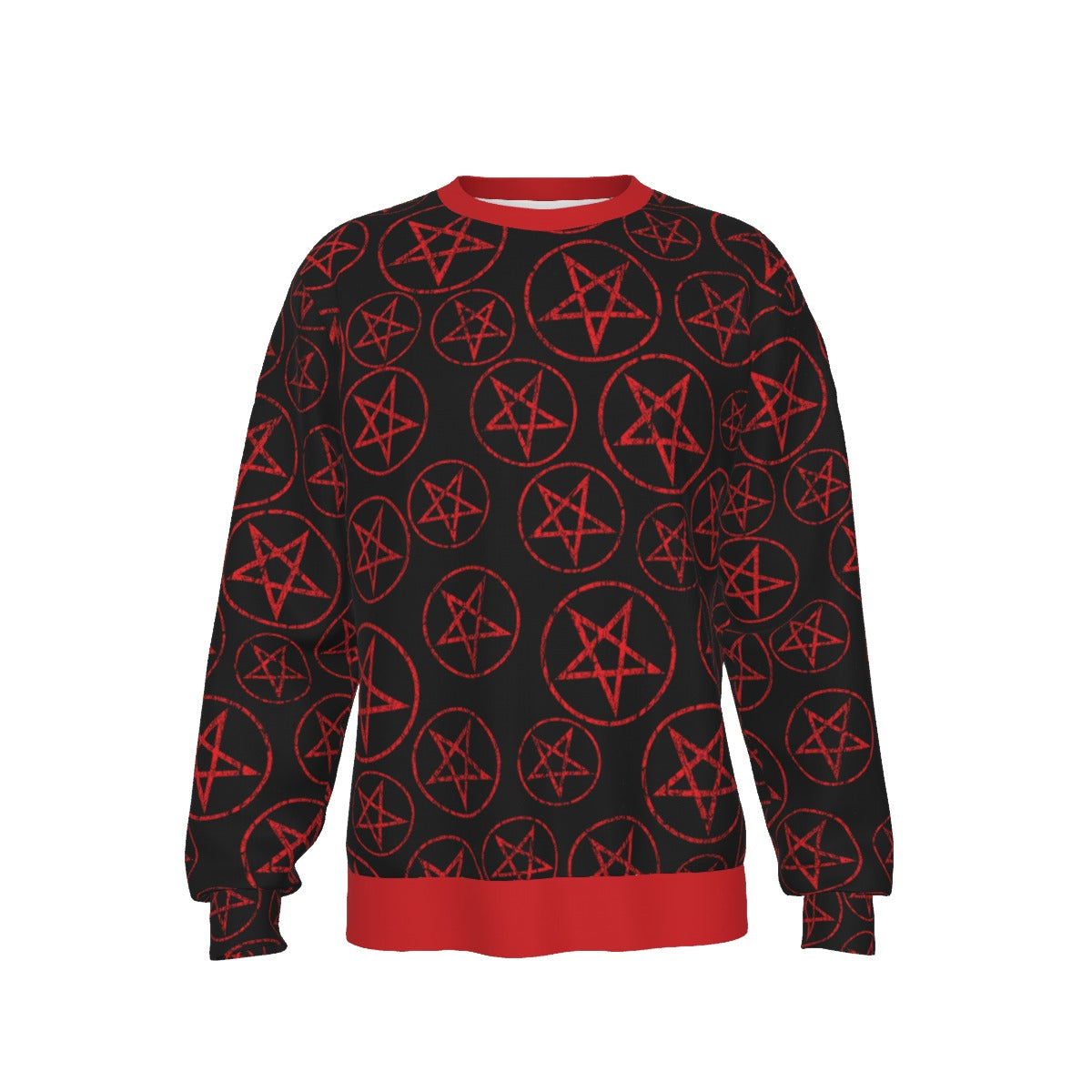 MERCHMOMENT Motley Crue Pentagram All Over Print Sweatshirt [Apparel]