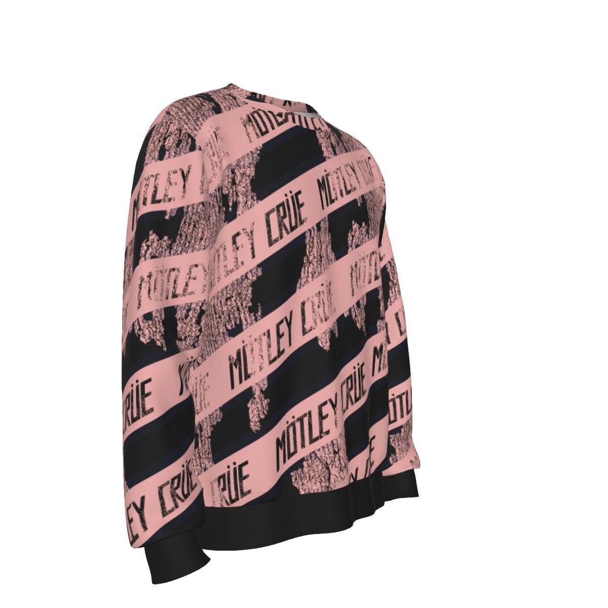 MERCHMOMENT Motley Crue Slanted All Over Print Sweatshirt [Apparel]