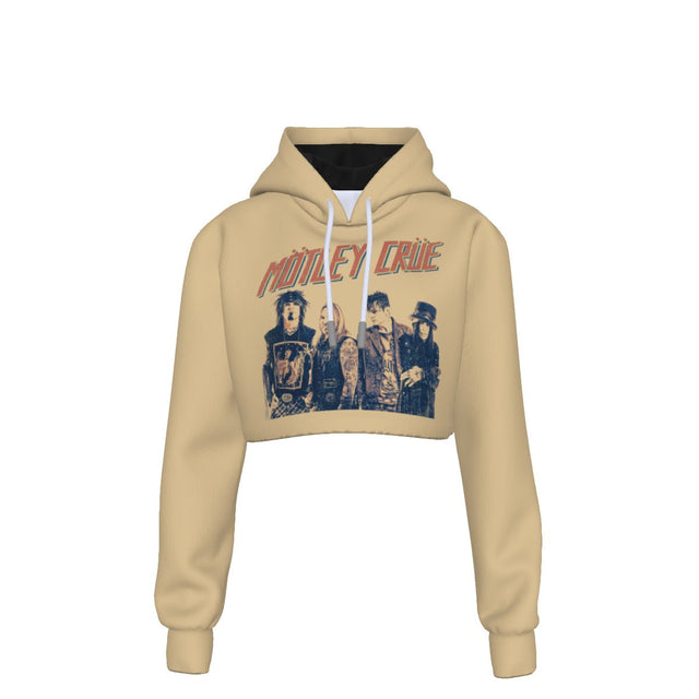 Motley Crue With the Band Women's Cropped Hoodie []