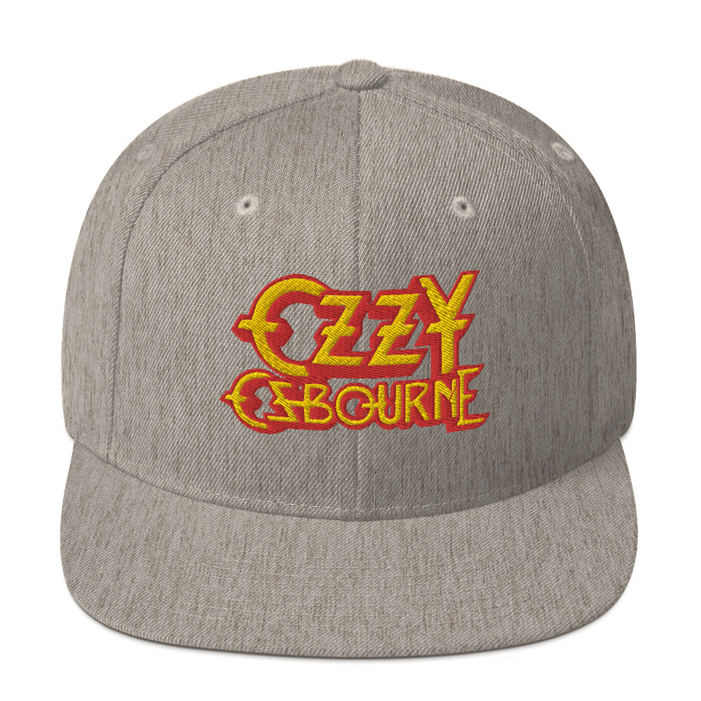 Ozzy Osborne Grey Embroidered Snapback Hat [Apparel]
