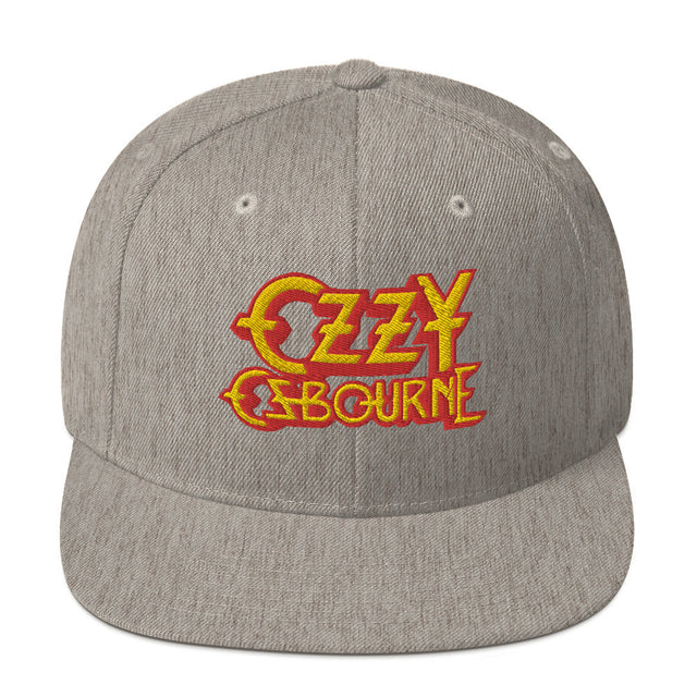 Ozzy Osborne Grey Embroidered Snapback Hat []