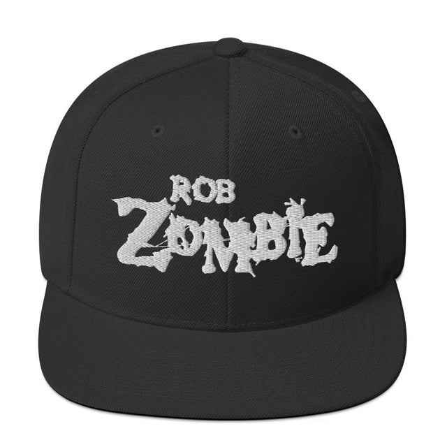 Rob Zombie Classic Logo Black Embroidered Snap Back Hat []