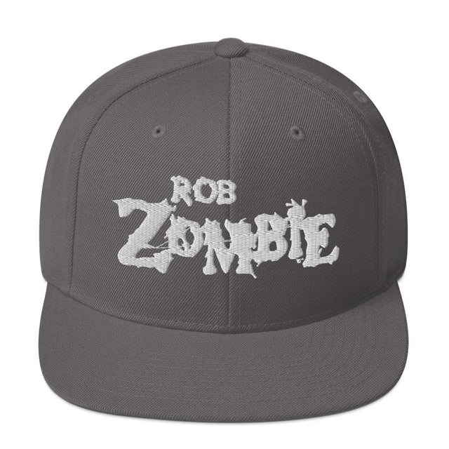 Rob Zombie Classic Logo Grey Embroidered Snap Back Hat []