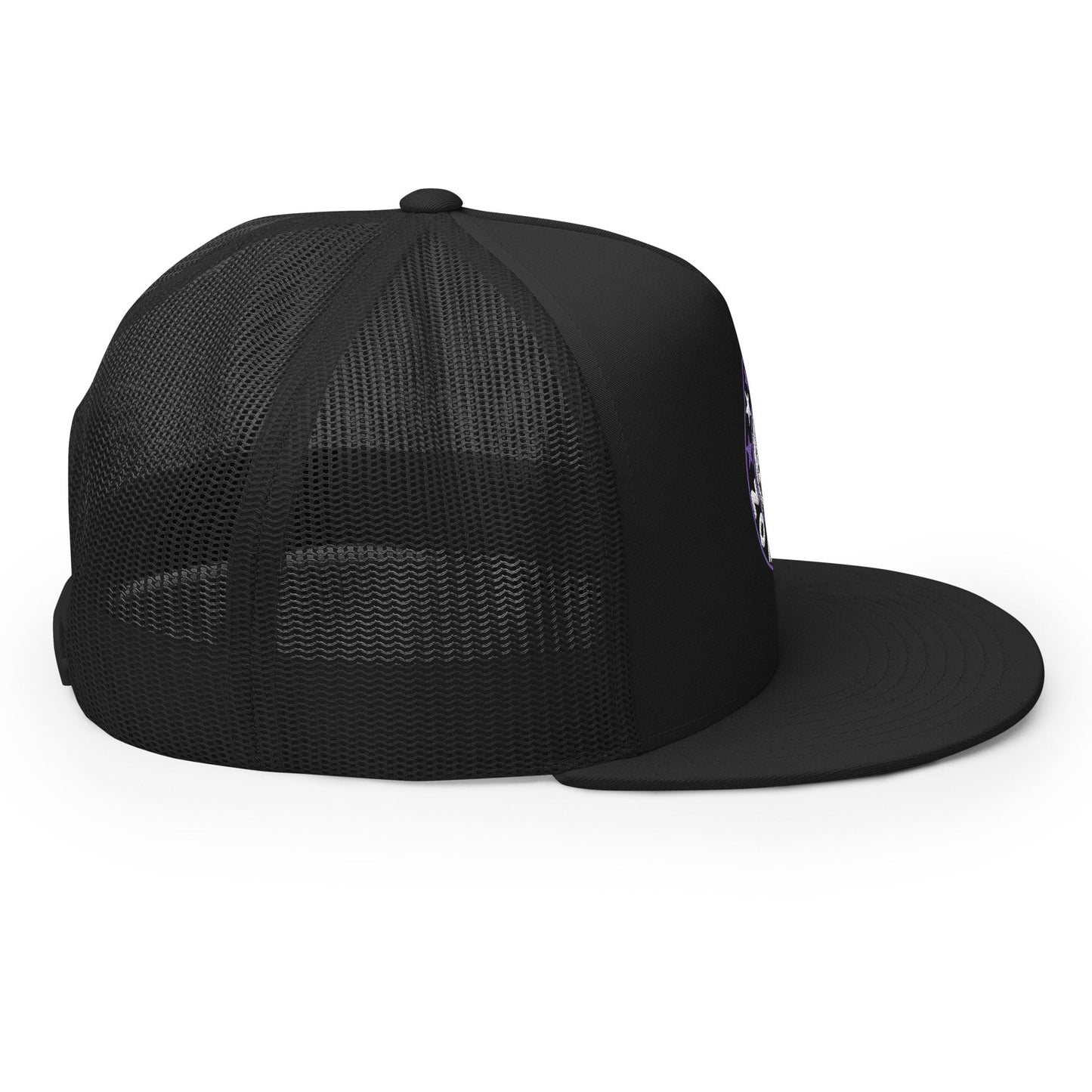 MERCHMOMENT Rob Zombie Purple Circle Embroidered Trucker Hat [Apparel]