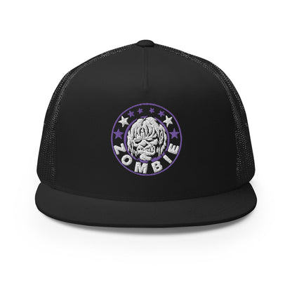 MERCHMOMENT Rob Zombie Purple Circle Embroidered Trucker Hat [Apparel]