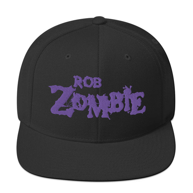 Rob Zombie Purple Logo Embroidered Snapback Hat []