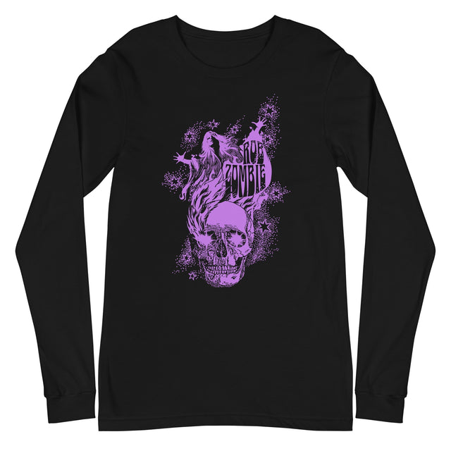 MerchMoment - Rob Zombie - Purple Skull Long Sleeve T-Shirt []