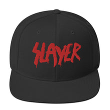 MERCHMOMENT Slayer Drip Logo Embroidered Snapback Hat [Apparel]
