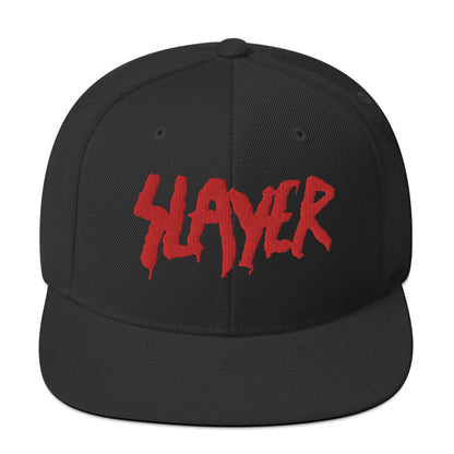 MERCHMOMENT Slayer Drip Logo Embroidered Snapback Hat [Apparel]