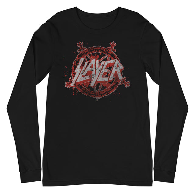 MerchMoment - Slayer - Drip Logo Long Sleeve T-Shirt []