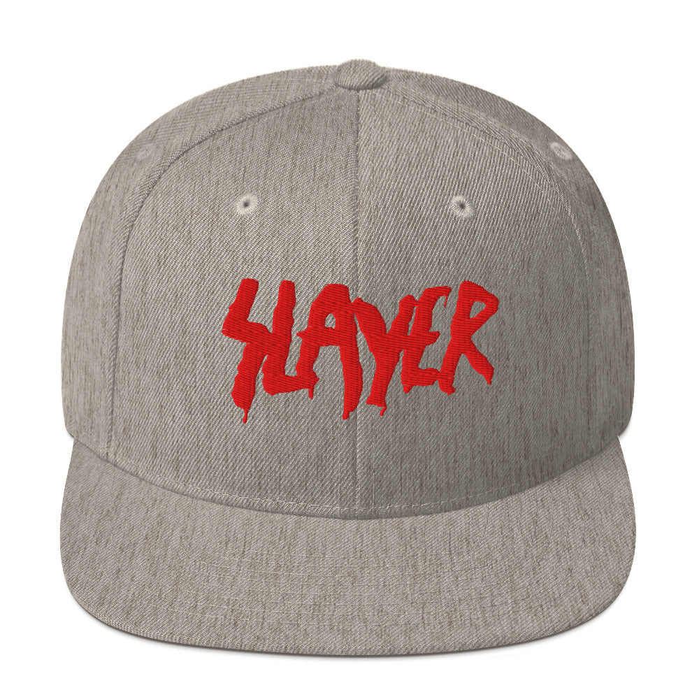 MERCHMOMENT Slayer Logo Embroidered Snapback Hat [Hat]