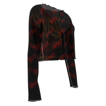 MERCHMOMENT Slayer Patterned Logo Women's Mesh Top [Apparel]