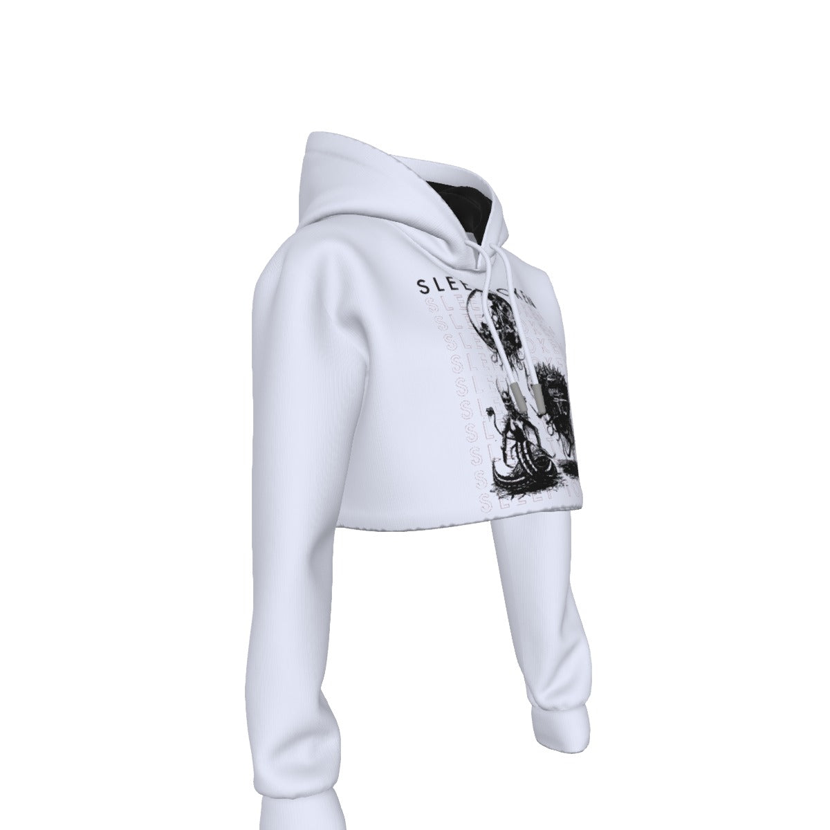 MERCHMOMENT Sleep Token Repeat Women's Cropped Hoodie [Apparel]