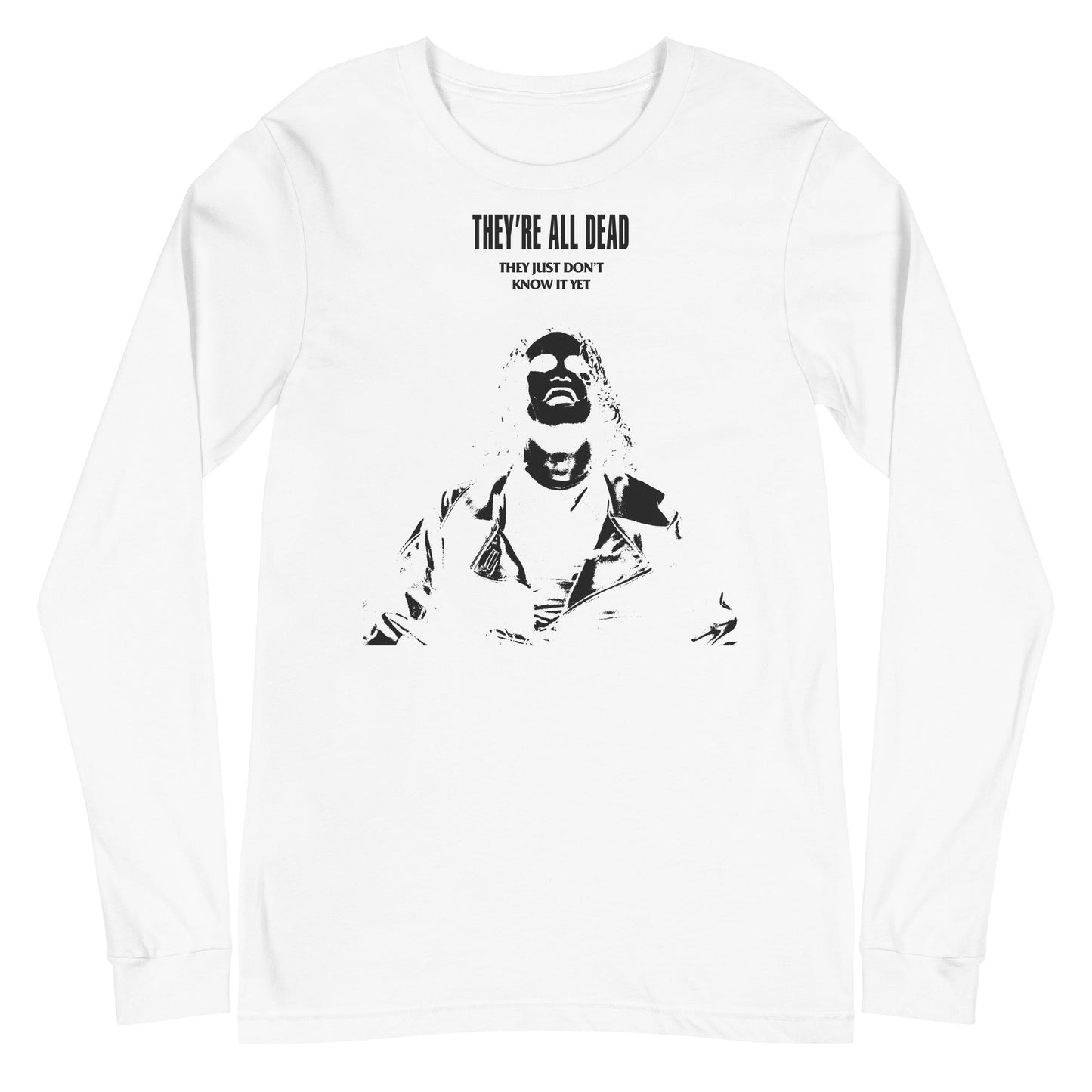 MERCHMOMENT The Crow - Black Outline Long Sleeve T-Shirt [Apparel]