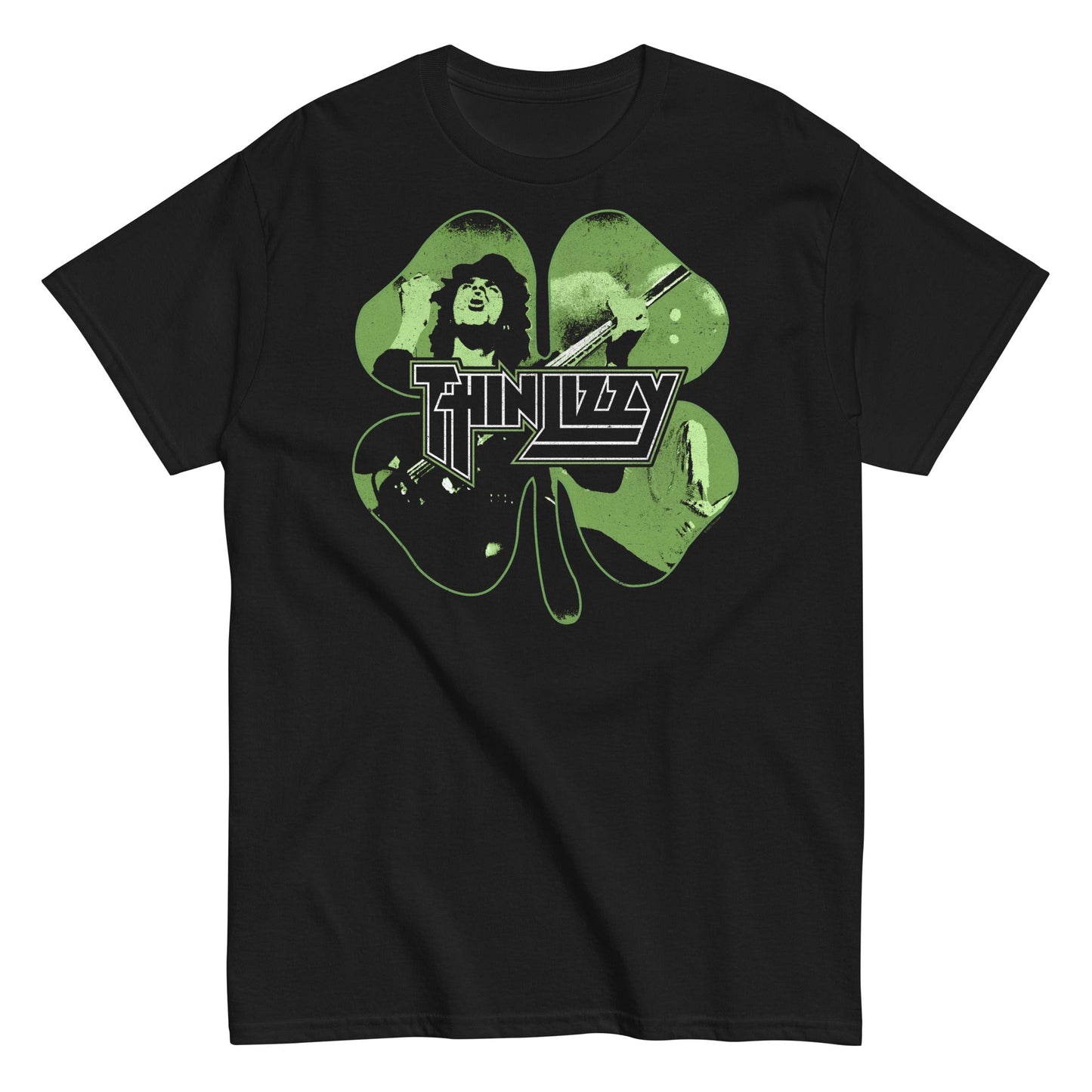 MERCHMOMENT Thin Lizzy - 4 Leaf Icons T-Shirt [Apparel]