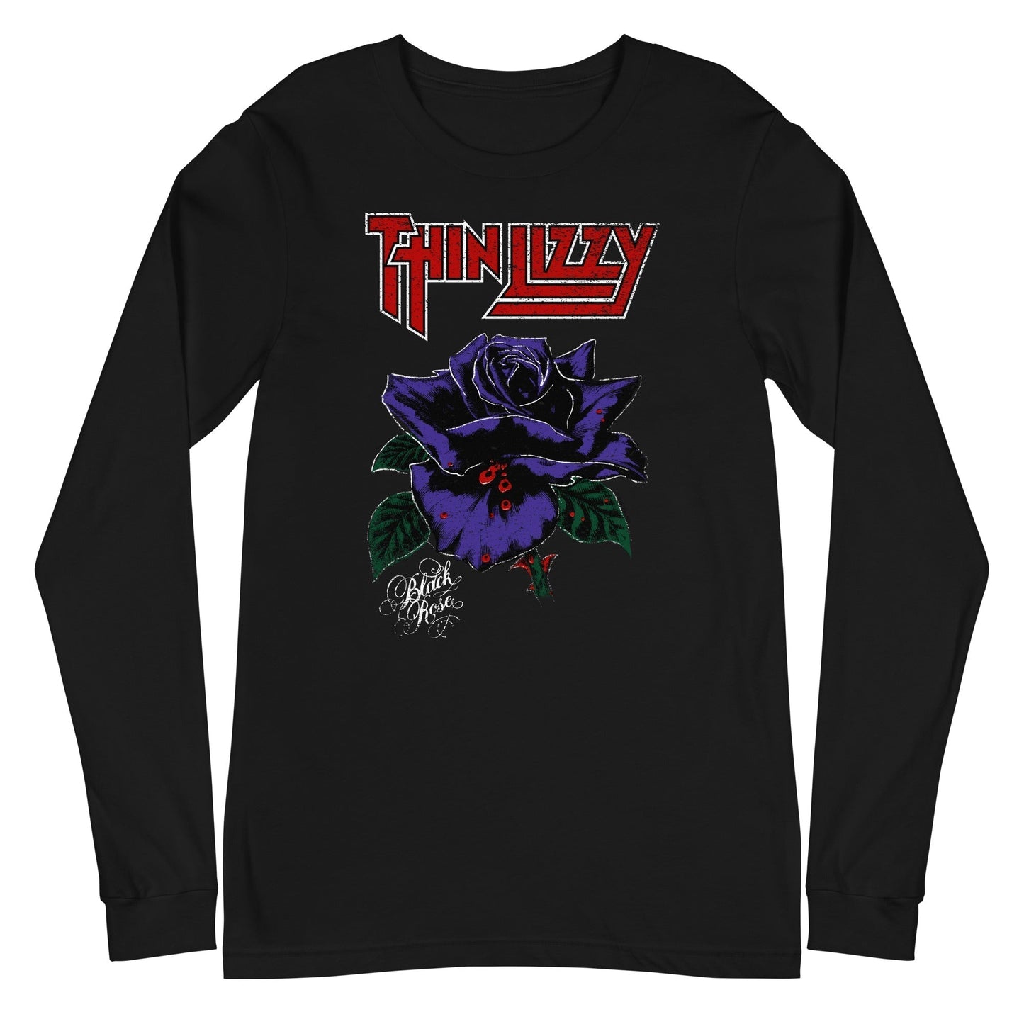MERCHMOMENT Thin Lizzy - Purple Rose Long Sleeve T-Shirt [Apparel]