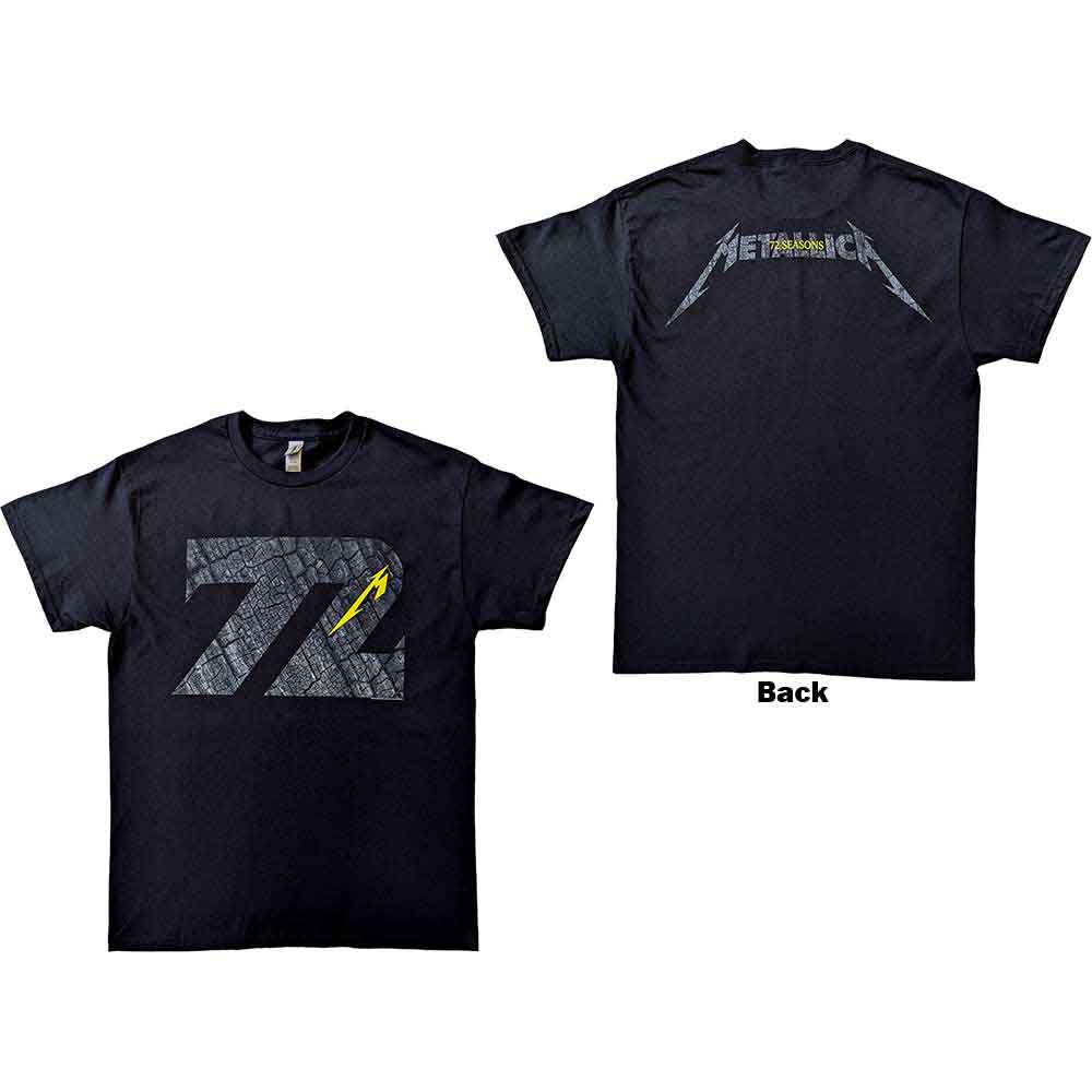 Metallica - Camiseta con el logotipo carbonizado de 72 Seasons