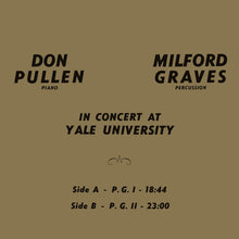 MILFORD GRAVES & DON PULLEN - In Concert At Yale University [Vinyl]