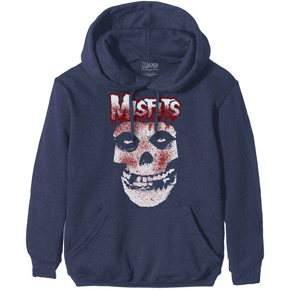 Misfits - Sudadera con capucha y calavera con sangre goteando