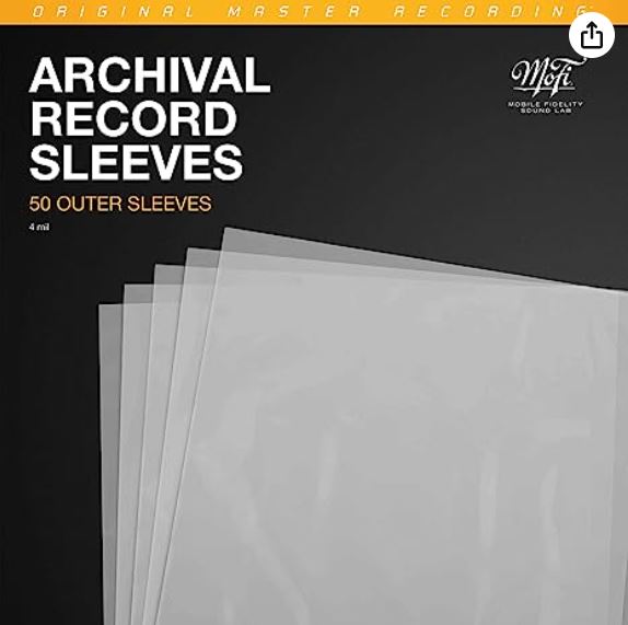 Mobile Fidelity Sound Labs MoFi Archival Record Outer Sleeves - 50 ct Vinyl - Paladin Vinyl