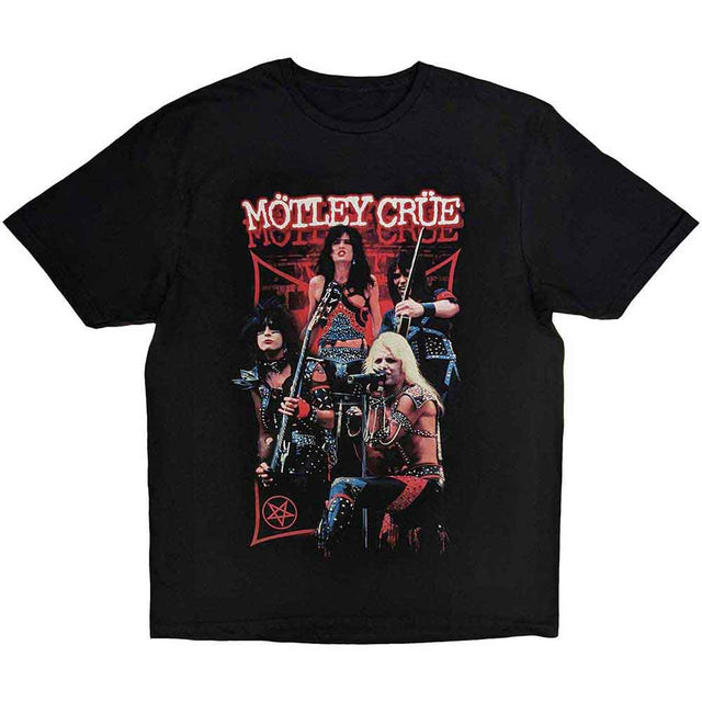 Motley Crue Live Montage Red [T-Shirt]