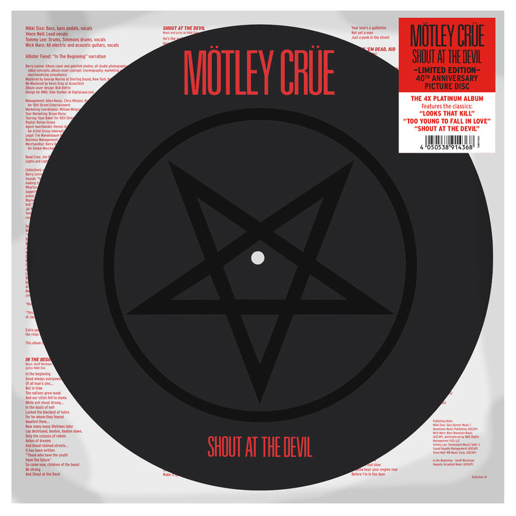 Motley Crue - Shout At The Devil (edición limitada en disco ilustrado) [Vinilo]