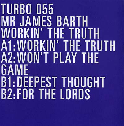 MR JAMES BARTH - Workin' The Truth [Vinyl]