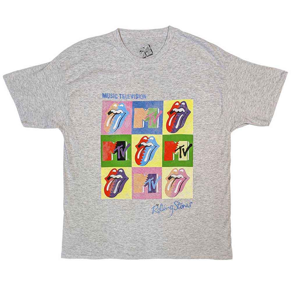 MTV - Camiseta con los Rolling Stones y los cuadros de Warhol