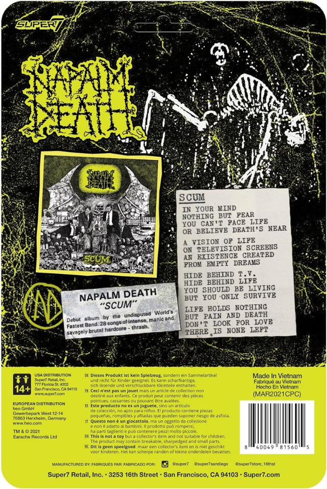 Napalm Death - Super7 Napalm Death Scum Demon (Lime Green) - 3.75" Napalm Death Action Figure [Action Figure]