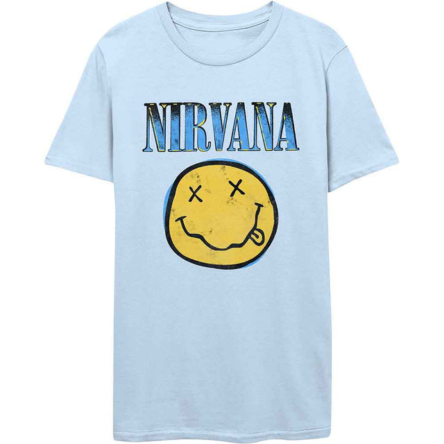 Nirvana - Xerox Happy Face Blue [T-Shirt]