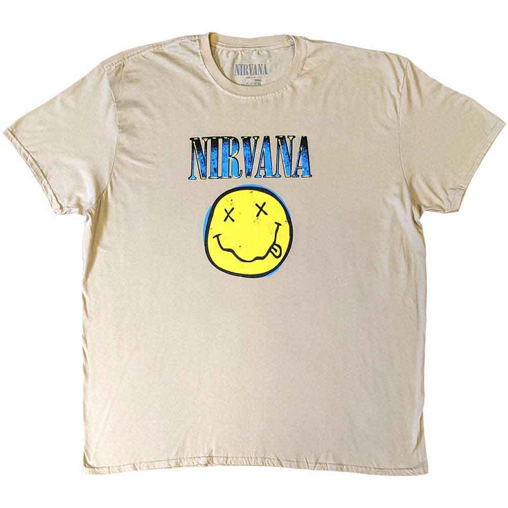 Nirvana - Camiseta con cara feliz de Xerox