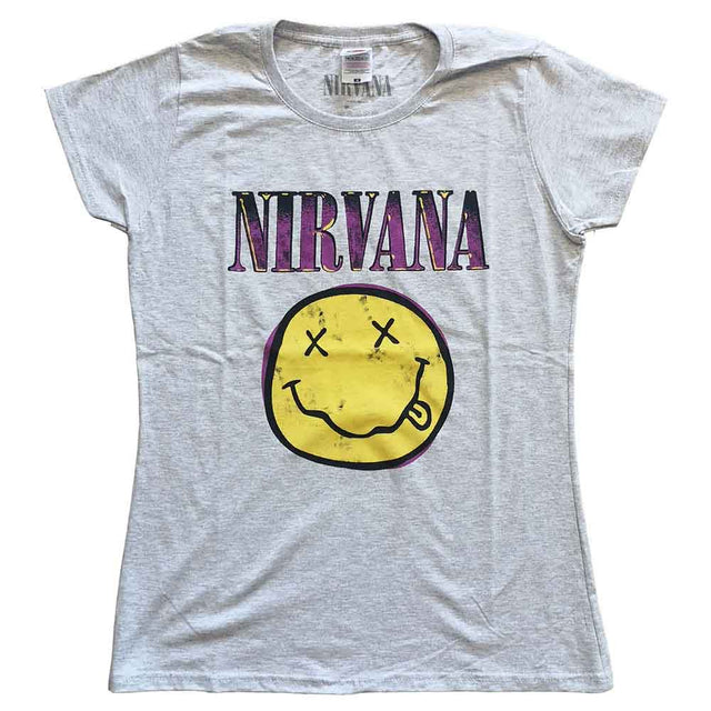 Nirvana - Xerox Happy Face Pink [Camiseta de manga corta]