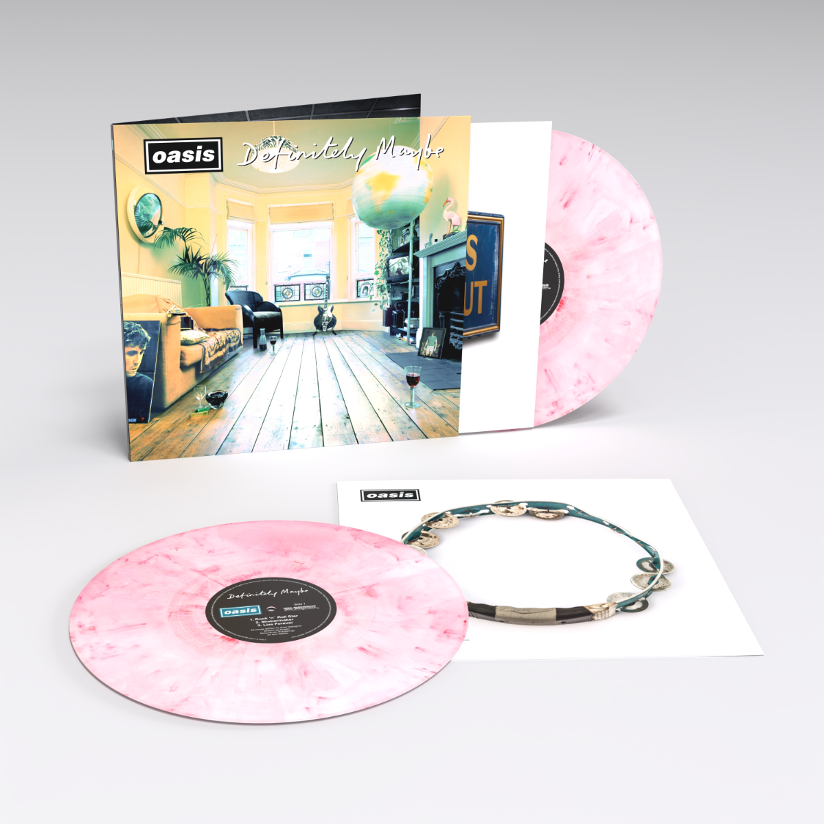 Oasis - Definitely Maybe: Edición del 30 aniversario (vinilo de color, rosa y blanco) (2 LP) [Vinilo]