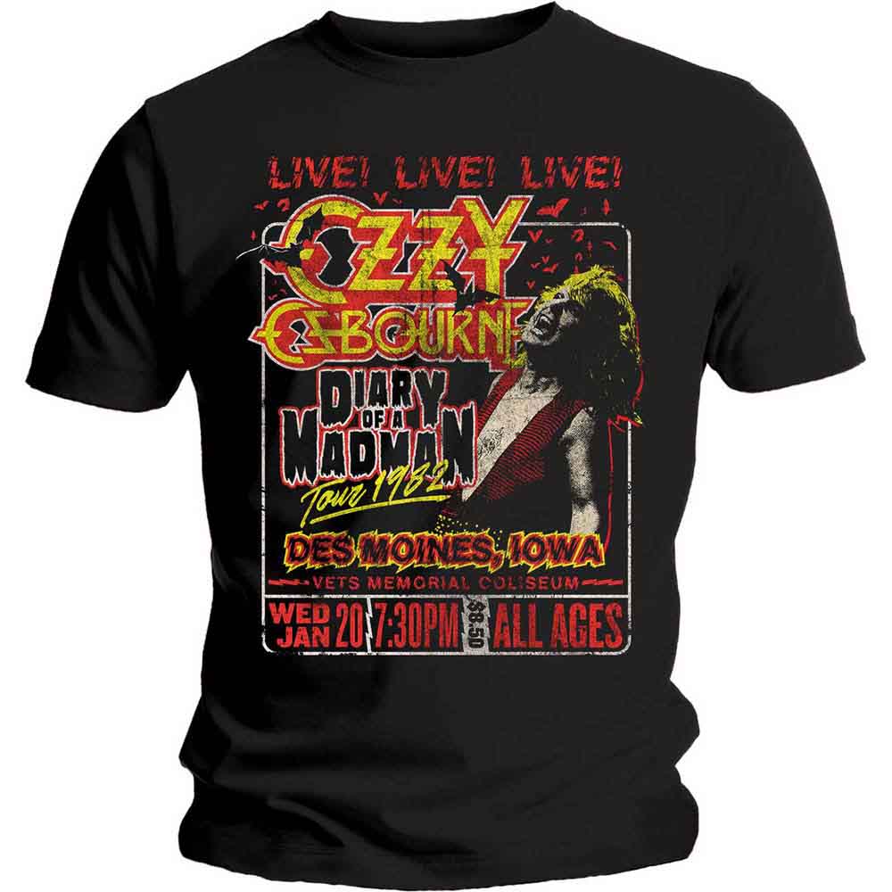 Ozzy Osbourne - Gira El diario de un loco [Camiseta]