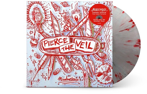 Pierce the Veil - Misadventures (Indie Exclusive, Limited Edition, Colored Vinyl, Red, Silver) [Vinyl]