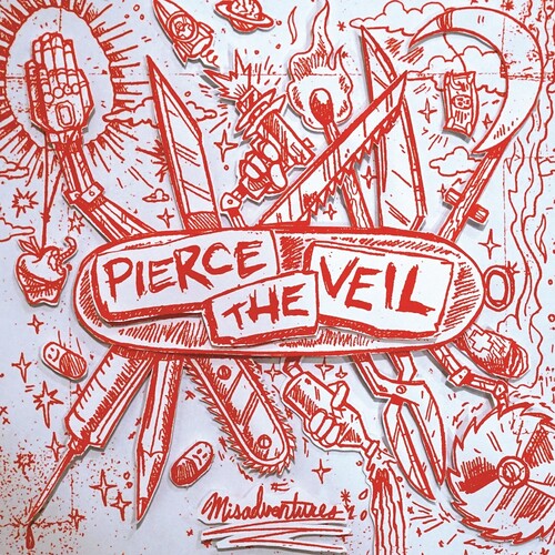 Pierce the Veil - Misadventures (Indie Exclusive, Limited Edition, Colored Vinyl, Red, Silver) [Vinyl]