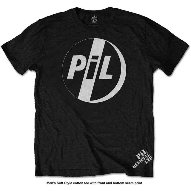 PIL (Public Image Ltd) - Camiseta con logotipo blanco