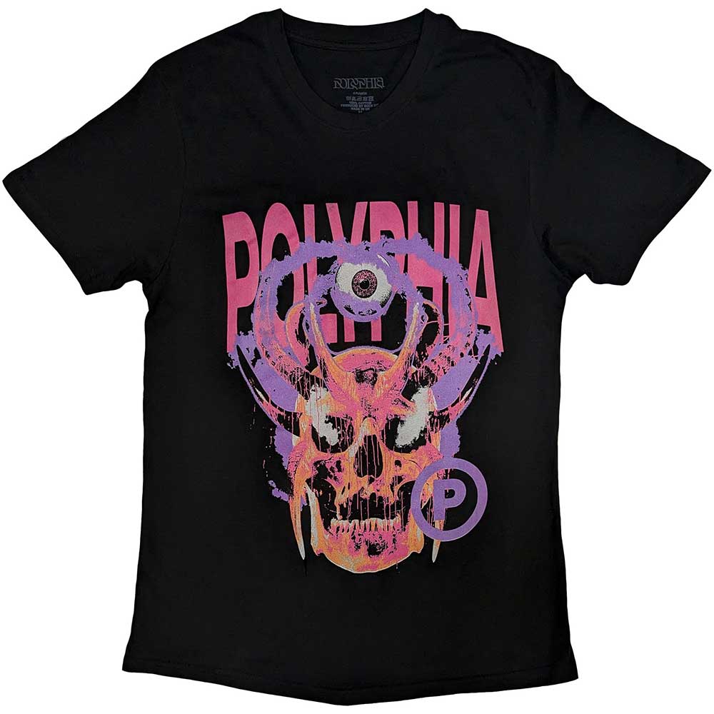 Polyphia - Camiseta con círculo de calaveras P