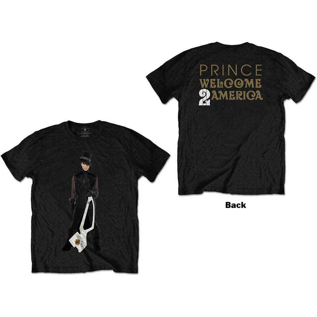 Prince - Camiseta con guitarra blanca W2A