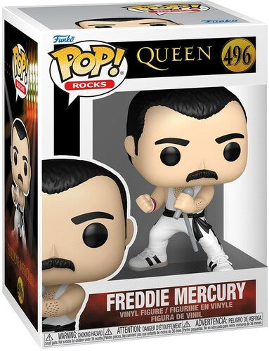 Queen - Funko POP! Rocks: Queen - Freddie Mercury (White Singlet) (Vinyl Figure, Collectible) [Action Figure]