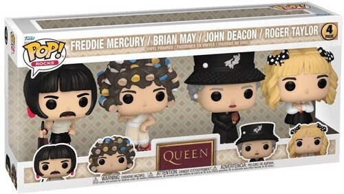 Queen - Funko POP! Rocks: Queen - I Want to Break Free 4-Pack (Large Item, Vinyl Figure, Collectible, 4 Pack) [Action Figure]