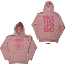 Ramones - Sudadera con capucha rosa Hey Ho Seal