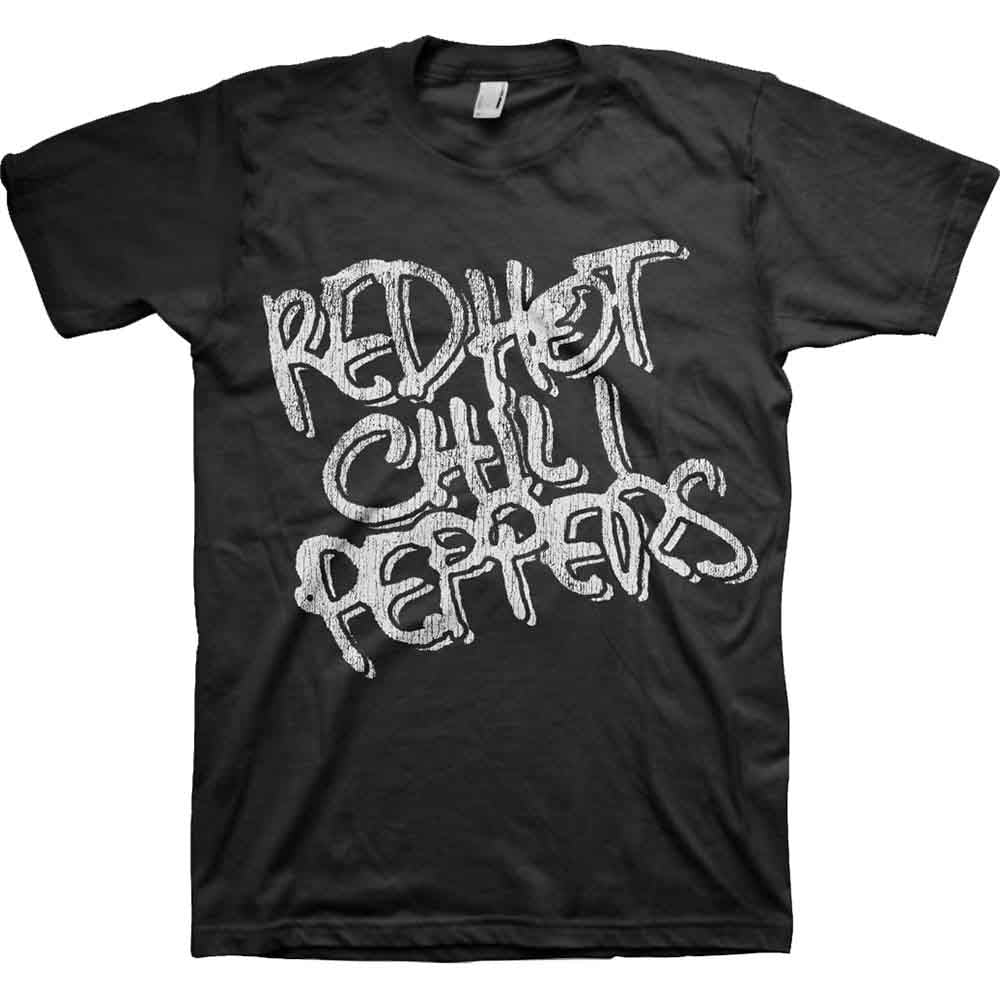 RED HOT CHILI PEPPERS Black & White Logo [T-Shirt]