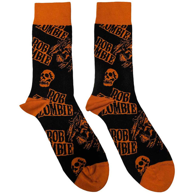 Rob Zombie - Skull Face Orange [Socks]