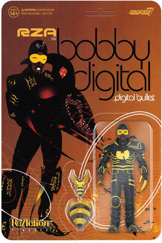 RZA - Super7 - RZA ReAction Wave 2 - Bobby Digital (Digital Bullet) (Collectible, Figure, Action Figure) [Action Figure]